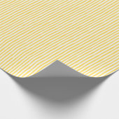 Yellow & White Wonky Stripes Cadeaupapier (Hoek)