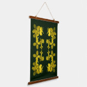  Yellow Wild Geranium Abstract Hangend Wandkleed (Gebogen)