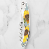 Yellow Wild Sunflowers with Bee Photograph Kurkentrekker (Voorkant)