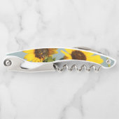 Yellow Wild Sunflowers with Bee Photograph Kurkentrekker (Voorkant)