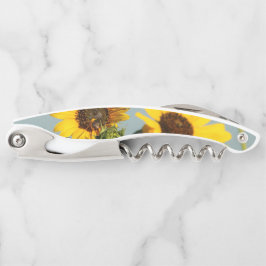 Yellow Wild Sunflowers with Bee Photograph Kurkentrekker