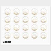 Yellow Wildflower Boho Baby shower Dank u Ronde Sticker (Vel)