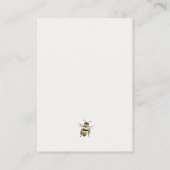 Yellow Wildflower Bumble Bijenboeken voor Baby sho Informatiekaartje (Achterkant)