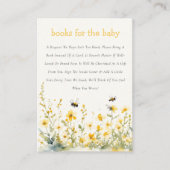 Yellow Wildflower Bumble Bijenboeken voor Baby sho Informatiekaartje (Voorkant)