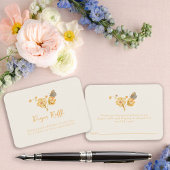 Yellow Wildflower Butterfly Baby shower Behuizing Informatiekaartje