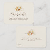 Yellow Wildflower Butterfly Baby shower Behuizing Informatiekaartje (Voorkant / Achterkant)