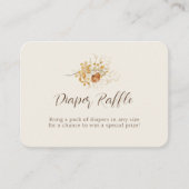 Yellow Wildflower Butterfly Baby shower Behuizing Informatiekaartje (Voorkant)