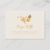 Yellow Wildflower Butterfly Baby shower Behuizing Informatiekaartje (Voorkant)