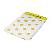 Yellow Wildflower customizable  Photo Bath Mat (Gekanteld)