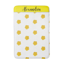 Yellow Wildflower customizable Photo Bath Mat