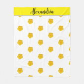 Yellow Wildflower customizable Photo Fleece blank Deken (Voorkant)