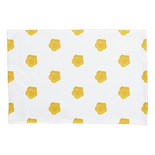 Yellow Wildflower customizable pillow case Kussensloop (Voorkant)