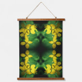 Yellow Wildflower Geranium Abstract Hangend Wandkleed (Voorkant)