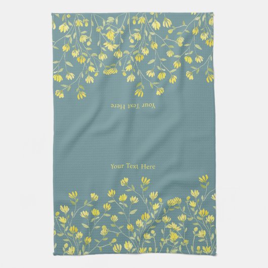  Yellow Wildflower Theedoek (Verticaal)