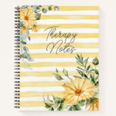 Yellow Wildflower Therapy Notes Journal Notitieboek (Voorkant)