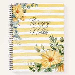 Yellow Wildflower Therapy Notes Journal Notitieboek