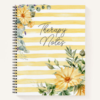 Yellow Wildflower Therapy Notes Journal Notitieboek
