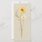 Yellow Wildflower Wedding Programma (Achterkant)