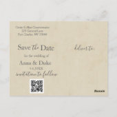 Yellow Wildflower Wedding Save the Date Briefkaart (Achterkant)