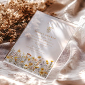 Yellow Wildflowers and Daisies Bridal Shower Acryl Uitnodigingen