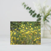 Yellow Wildflowers DIY Briefkaart (Staand voorkant)