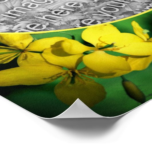 Yellow Wildflowers Lijst Creëer Uw eigen foto Poster (Hoek)