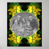 Yellow Wildflowers Lijst Creëer Uw eigen foto Poster (Voorkant)