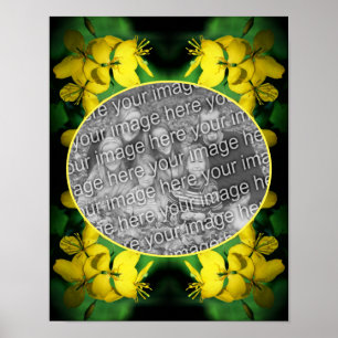 Yellow Wildflowers Lijst Creëer Uw eigen foto Poster