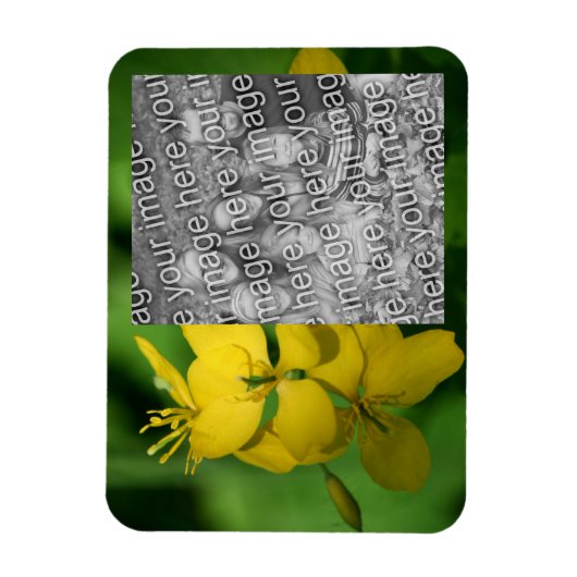  Yellow Wildflowers Lijst Uw foto toevoegen Magneet (Verticaal)