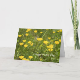 Yellow Wildflowers Moederdag Kaart