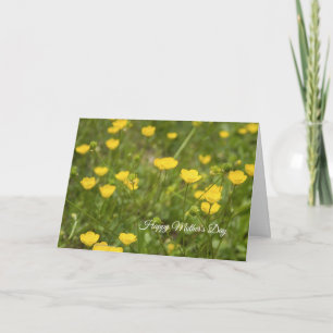 Yellow Wildflowers Moederdag Kaart