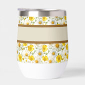 Yellow Wildflowers Pattern Monogram Name (Rechts)