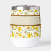 Yellow Wildflowers Pattern Monogram Name (Voorkant)