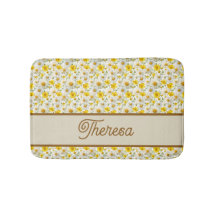 Yellow Wildflowers Pattern Monogram Name