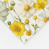 Yellow Wildflowers Pattern Monogram Name Fleece Deken (Hoek)
