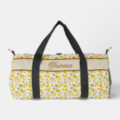 Yellow Wildflowers Pattern Monogram Name Plunjezak (Voorkant)