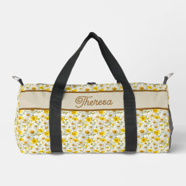 Yellow Wildflowers Pattern Monogram Name Plunjezak