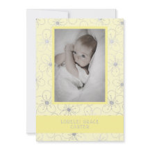 Yellow Wildflowers Silver Photo Naming Ceremony