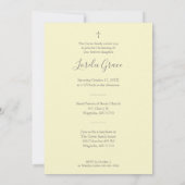 Yellow Wildflowers Silver Photo Naming Ceremony Notitiekaartje (Achterkant)