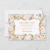 Yellow Wildflowers Vrijgezellenfeest Bedankkaart (Voorkant)