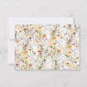 Yellow Wildflowers Vrijgezellenfeest Bedankkaart (Achterkant)