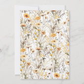 Yellow Wildflowers Vrijgezellenfeest Kaart (Achterkant)