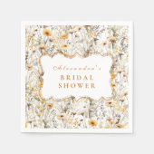  Yellow Wildflowers Vrijgezellenfeest Servet (Voorkant)