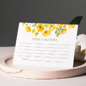 Yellow Wilflowers Funeral Share a Memory Kaart