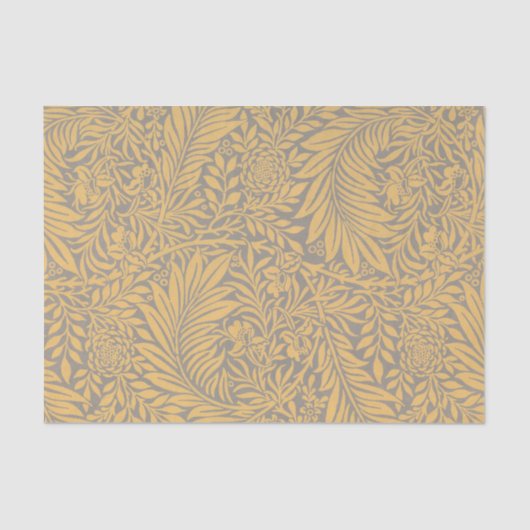 YELLOW William Morris FERN PATTERN Tissue Paper Tissuepapier (Voorkant)