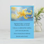 Yellow Witchhazel Wedding Invitation Kaart (Staand voorkant)