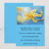 Yellow Witchhazel Wedding Invitation Kaart (Voorkant / Achterkant)