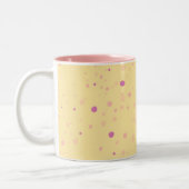 Yellow with Pink Speckles Tweekleurige Koffiemok (Links)