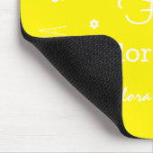 Yellow with White Flowers, Customized Mouse Pad Muismat (Hoek)