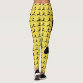 Yellow Work It-Yoga Pose Silhouette Leggings (Achterkant)